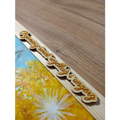 Marzena Dymek - obrazy akryl - POMYSŁ NA SPERSONALIZOWANY PREZENT- UNIKALNY OBRAZ W RAMIE Z CYTATEM- POLSKI PEJZAŻ KAMIENNY BRZEG foto #4