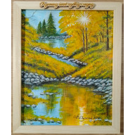 POMYSŁ NA SPERSONALIZOWANY PREZENT- UNIKALNY OBRAZ W RAMIE Z CYTATEM- POLSKI PEJZAŻ KAMIENNY BRZEG