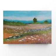 Wiosenna łąka -rysunek pastele