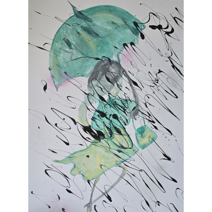 Galerianka, Ewa Mościszko, obrazy tech. mieszana