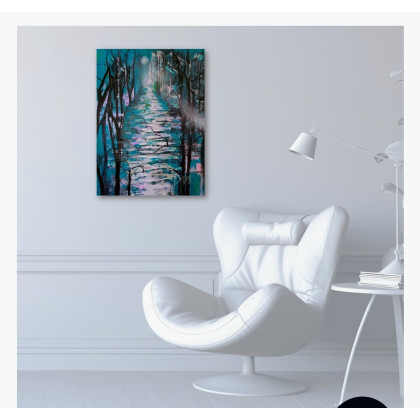 Ewa Mościszko - obrazy tech. mieszana - Kompozycja lesna foto #4