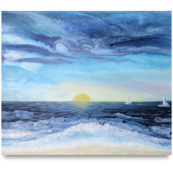 NAD MORZEM - KRAJOBRAZ NA PŁÓTNIE 50X60