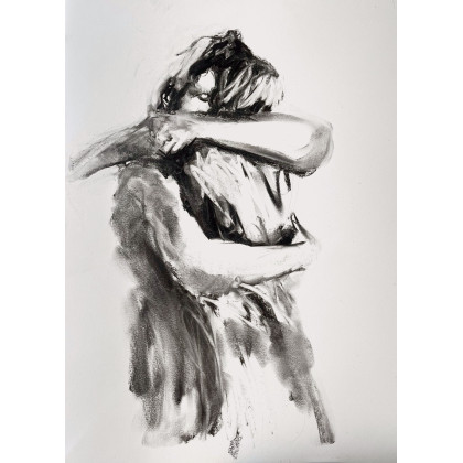 Z Tobą - 50x70cm, Studio.Sensual, rysunek węglem