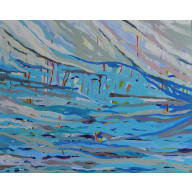 ABSTRAKCJA - PASTELOWA FALA 80X100