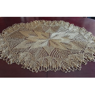 OWALNY OBRUS NA DRUTACH W KOLORZE STAREGO ZŁOTA Z POŁYSKIEM