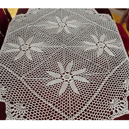 Obrus w stylu Vintage, beżowy, Danuta Zgoł, serwety, serwetki