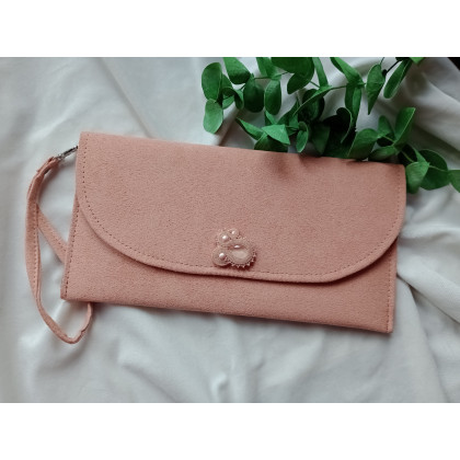 Soutacheria - kopertówki - Łososiowa kopertówka, brzoskwiniowa torebka, morelowa kopertówka, kopertówka do ręki foto #1