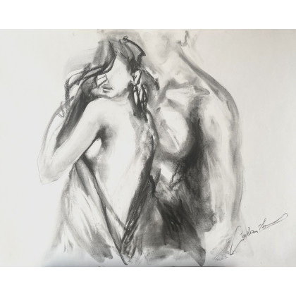 Studio.Sensual - rysunek węglem - We Dwoje - Szkic 100x70 foto #3