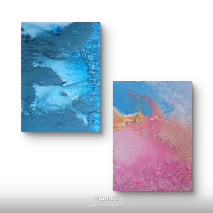 Kompozycja lesna, Ewa Mościszko, obrazy tech. mieszana