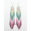 Długie Kolczyki Boho Ombre - Kaskada Kolorów