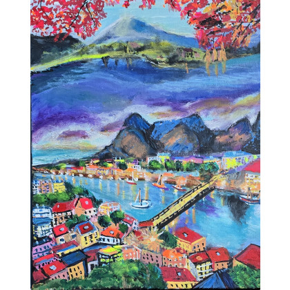 Krystyna Mościszko - obrazy akryl - Wspaniale wakacje / Omis i Japonia foto #1