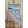 Obraz na płótnie ręcznie malowany akrylami morski pejzaż strukturalny 30x40