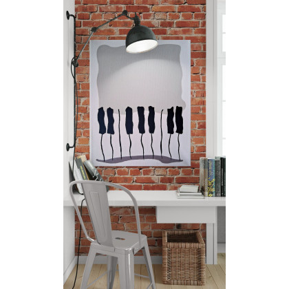 Obraz na płótnie ręcznie malowany akrylami minimalistyczny abstrakcja 30×24, Yulia Szczerbak, obrazy akryl