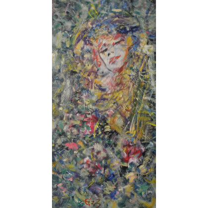 Madonna wśród kwiatów, Eryk Maler, obrazy olejne