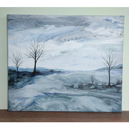 Elżbieta Hanarz - obrazy akryl - Pustka - Krajobraz akrylowy na płótnie 50x60 foto #1