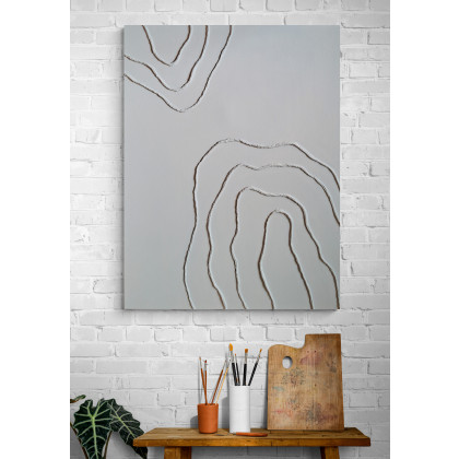 Yulia Szczerbak - obrazy akryl - 2 obrazy na płótnie ręcznie malowane akrylami z elementami 3D strukturalne foto #2