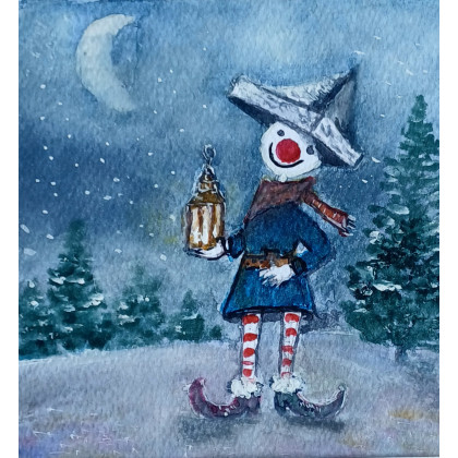 Pajacyk 2, BeaGajaszek, obrazy akwarela