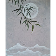 Minimalistyczny obraz na płótnie strukturalny Wabi Sabi Japandi 55x75