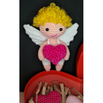Yulia Szczerbak - anioły i aniołki - Prezent Aniołek na szydełku ręczne robiony anioł bawełniana włóczka foto #1