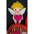 Prezent Aniołek na szydełku ręczne robiony anioł bawełniana włóczka