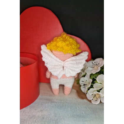 Yulia Szczerbak - anioły i aniołki - Prezent Aniołek na szydełku ręczne robiony anioł bawełniana włóczka foto #2