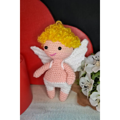 Yulia Szczerbak - anioły i aniołki - Prezent Aniołek na szydełku ręczne robiony anioł bawełniana włóczka foto #3