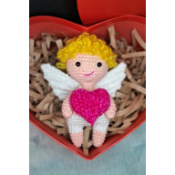 Prezent Aniołek na szydełku ręczne robiony anioł bawełniana włóczka