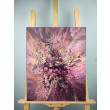 Pink Bloom - Abstrakcja wykonana metodą pouringu, płótno 40x50
