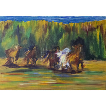 Konie, Bogna Woskowicz, obrazy olejne