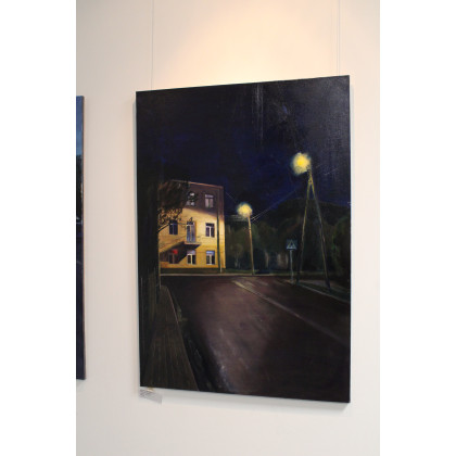 Bogna Woskowicz - obrazy olejne - Miasto (nokturn) 2 foto #2