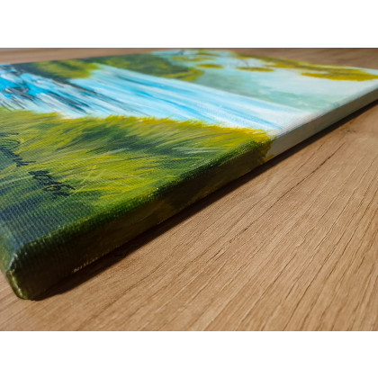 Marzena Dymek - obrazy akryl - DYPTYK PEJZAŻOWY SZEPTY NATURY - obrazy akrylowe na płótnie foto #4