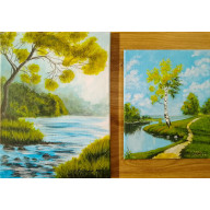 DYPTYK PEJZAŻOWY SZEPTY NATURY - obrazy akrylowe na płótnie