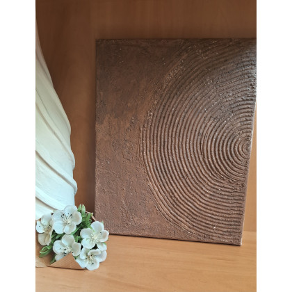 Obraz strukturalny abstrakcja Wabi Sabi Japandi minimalistyczny ręcznie wykonany na płótnie, Yulia Szczerbak, obrazy akryl