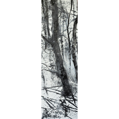 Ewa Mościszko - obrazy tech. mieszana - Tryptyk zimowy, 60/20/2cm., akryl, płótno foto #2