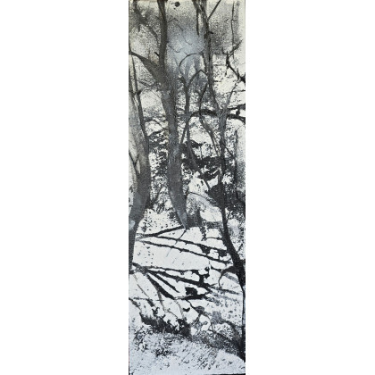 Ewa Mościszko - obrazy tech. mieszana - Tryptyk zimowy, 60/20/2cm., akryl, płótno foto #3