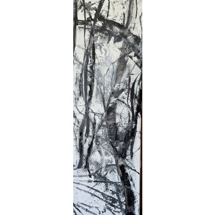 Ewa Mościszko - obrazy tech. mieszana - Tryptyk zimowy, 60/20/2cm., akryl, płótno foto #4