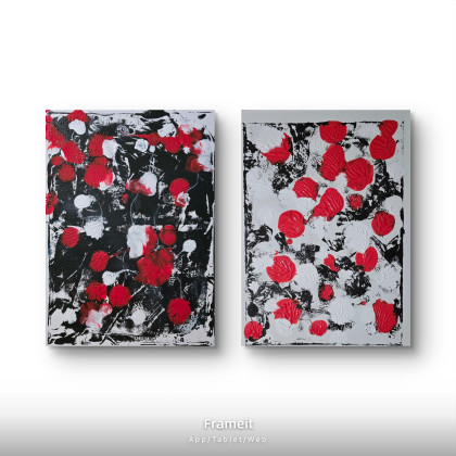 Ewa Mościszko - obrazy tech. mieszana - Poppies kompozycja foto #1