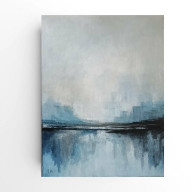 BŁĘKITNY PEJZAŻ- OBRAZ AKRYLOWY 40/30 CM