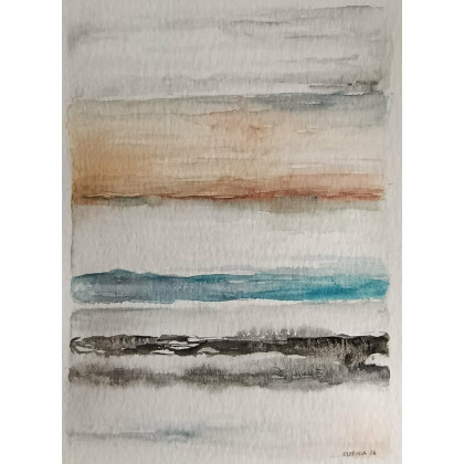 Paulina Lebida - obrazy akwarela - Abstrakcja-  akwarela  formatu 32/24 cm foto #1