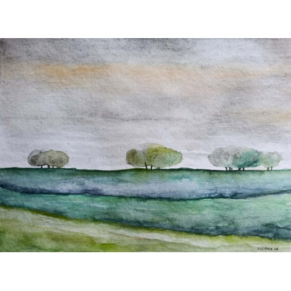 Paulina Lebida - obrazy akwarela - Pejzaż- akwarela formatu 18/24 cm foto #1