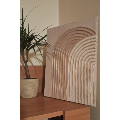 Yulia Szczerbak - obrazy akryl - Zestaw obrazów na płótnie ręcznie malowany z akrylami strukturalny minimalistyczny foto #2