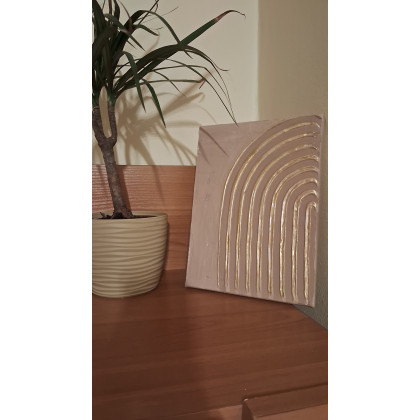 Yulia Szczerbak - obrazy akryl - Zestaw obrazów na płótnie ręcznie malowany z akrylami strukturalny minimalistyczny foto #4