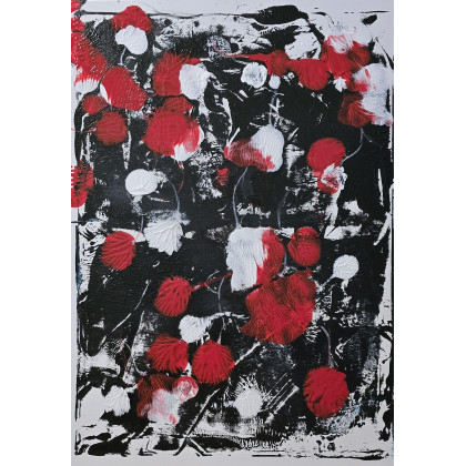 Poppies 2, Ewa Mościszko, obrazy tech. mieszana