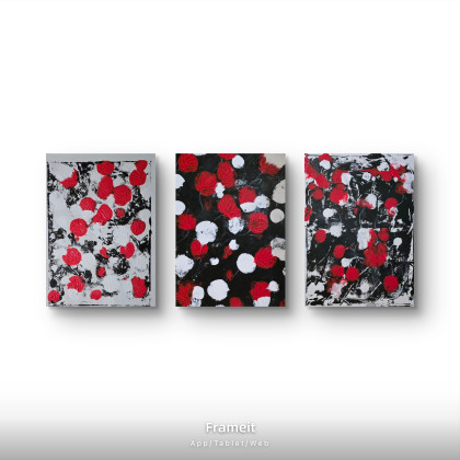 Poppies kompozycja, Ewa Mościszko, obrazy tech. mieszana