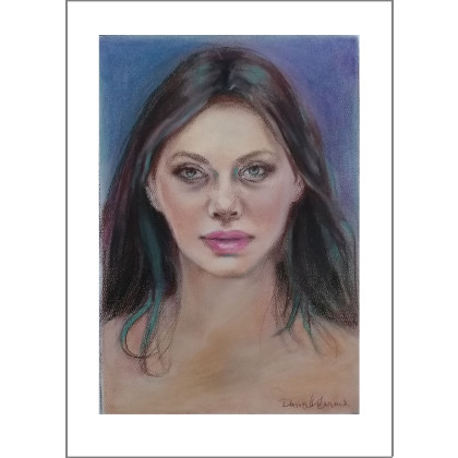 Dariusz Kaźmierczak - pastele suche - Kobieta z Wymyśloną Twarzą foto #1