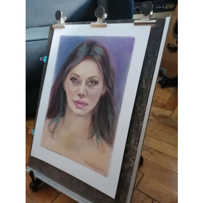 Dariusz Kaźmierczak - pastele suche - Kobieta z Wymyśloną Twarzą foto #3