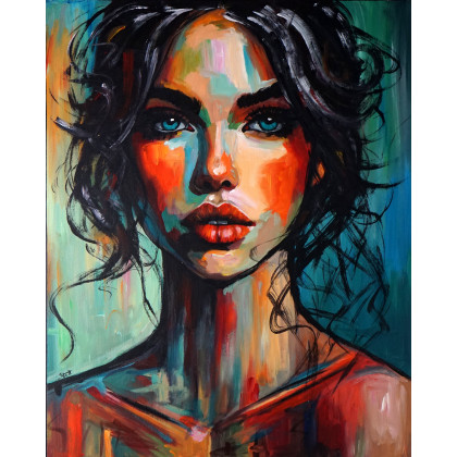 Sweet Jene 80x100, Rafal Stach, obrazy akryl