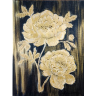 ELEGANCKI OBRAZ STRUKTURALNY Z WIDOCZNĄ TEKSTURĄ 3D - ZŁOTE ZWIEŃCZENIE (DOSTAWA GRATIS)