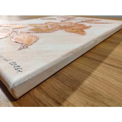 Marzena Dymek - obrazy akryl - WYJĄTKOWY OBRAZ STRUKTURALNY Z TEKSTURĄ 3D SUROWA ELEGANCJA STYL JAPANDI (darmowa dostawa) foto #3