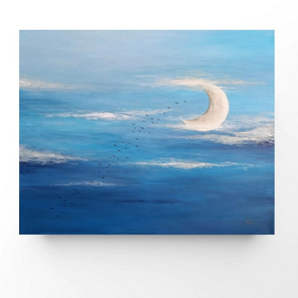 Ulotne myśli- obraz akrylowy 50/60 cm, Paulina Lebida, obrazy akryl